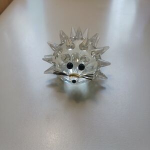 Swarovski Crystal Hedgehog Figurine - Clear and Black